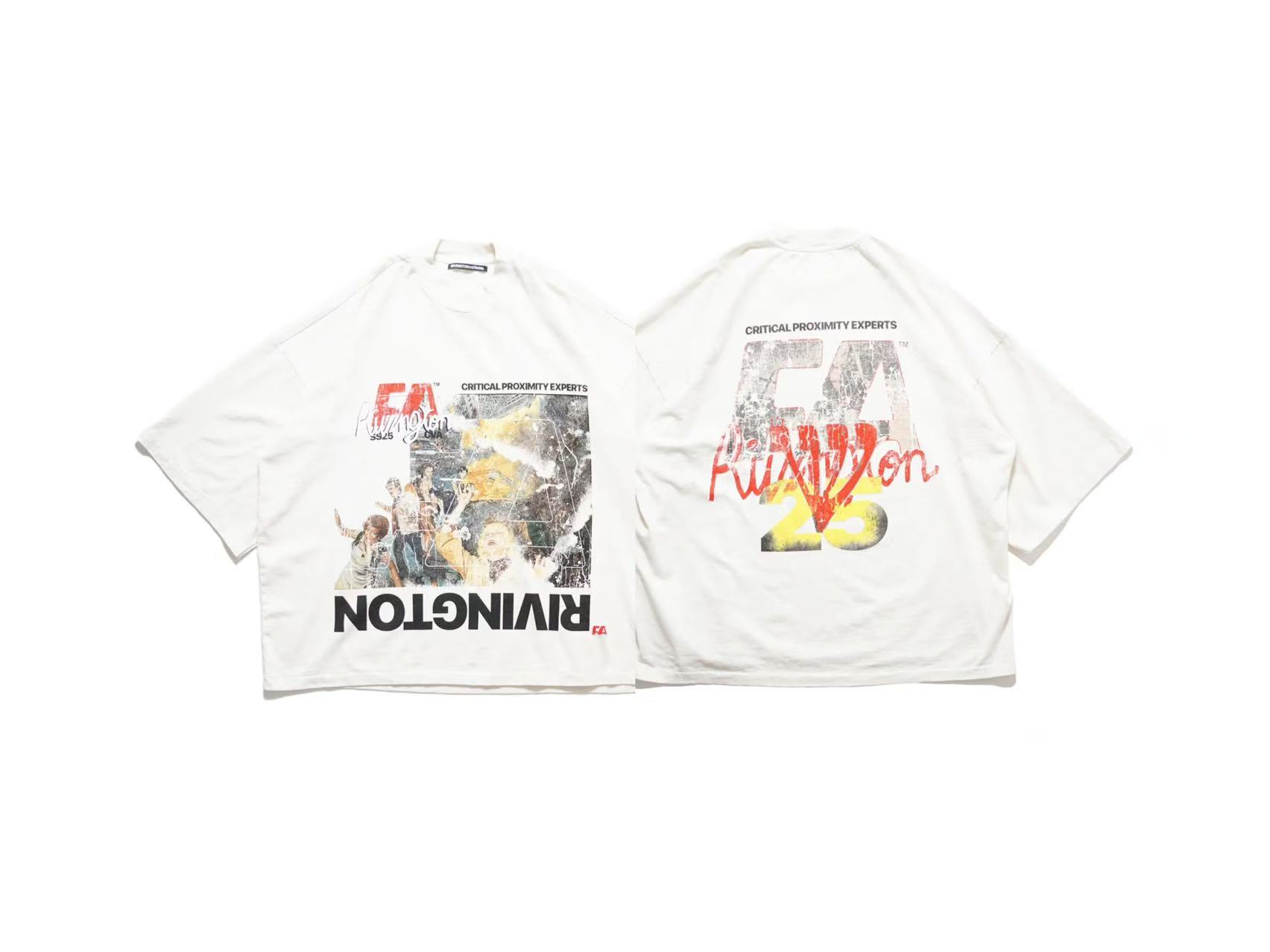 

RRR Vintage High Quality Graffiti Pattern Printed Hip Hop Trendy Street Casual Loose Cotton Tshirt Washed Oversized Unisex Tops S