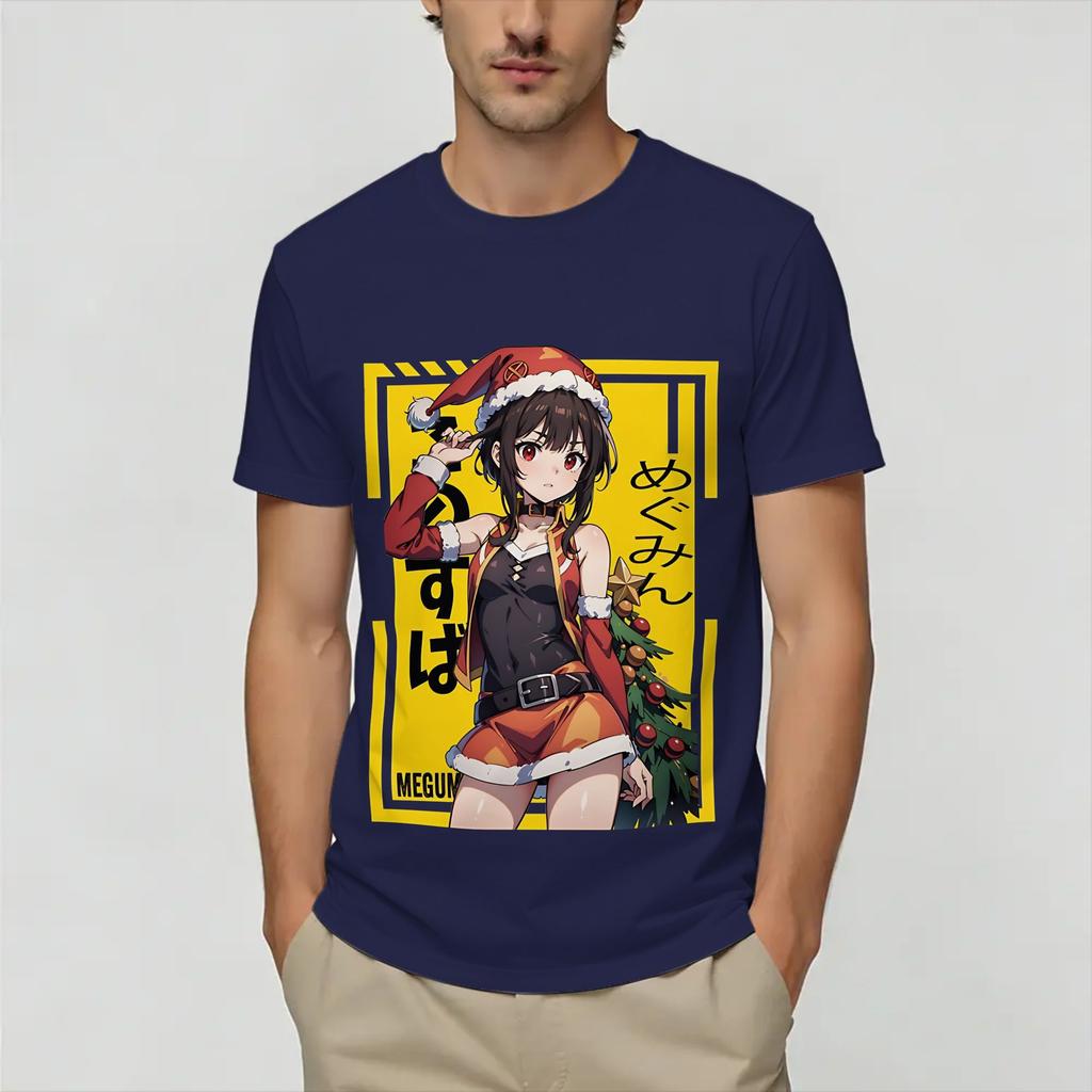 Harajuku T Shirt Summer Megumin KonoSuba Fashion T Shirts Cotton Tshirt for Unisex Y2K Retro Plus Size Short Sleeve Tees