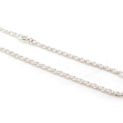 [J0128] - Silver Ankle Chain 'Navy'