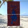 Vintage Floral Blue Tiger Beach Towel Patterned Sunscreen And Windproof Suitable For Swimming Pool Camping Travel