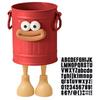 Cartoon Pen Holder Retro Sausage Mouth Bucket Plastic Pen Holder Large Capacity Desk Organizer for Stationery Makeup Brushes
