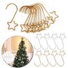 Christmas Wreath Star Hooks for Christmas Tree Hanging Pendant Ornament Metal Star Decorations Hook Xmas Home Decor