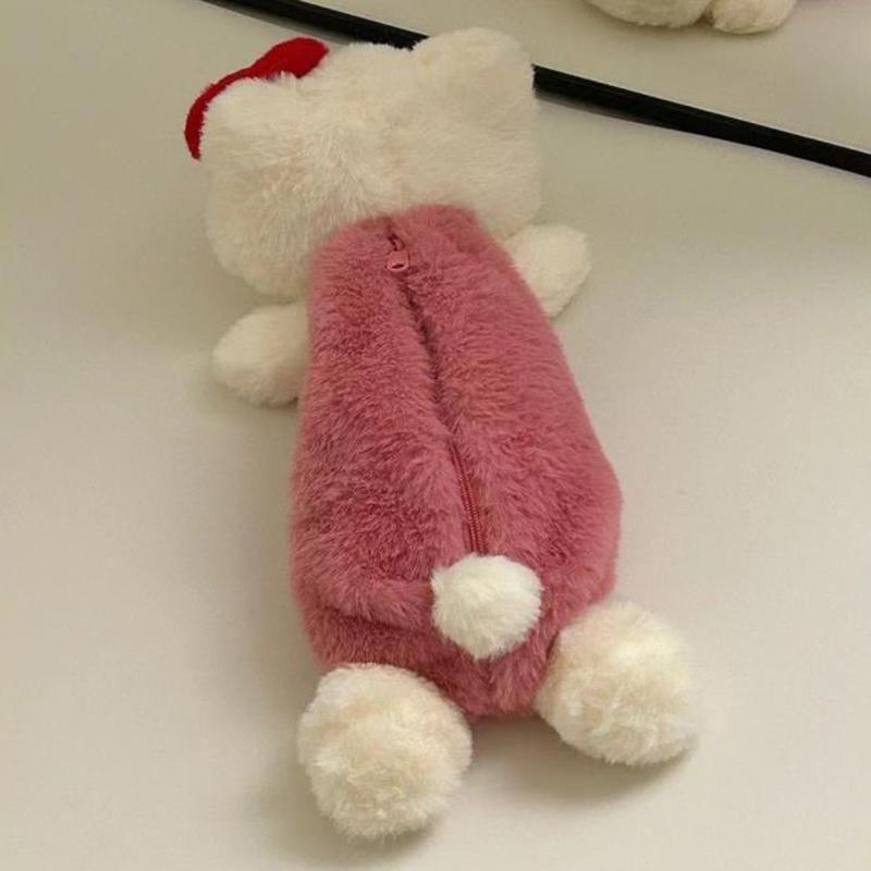 

Cartoon Cute Plush Hello Kitty Pencil Case School Stationary Big Capacity Pen Bag Storage Bag