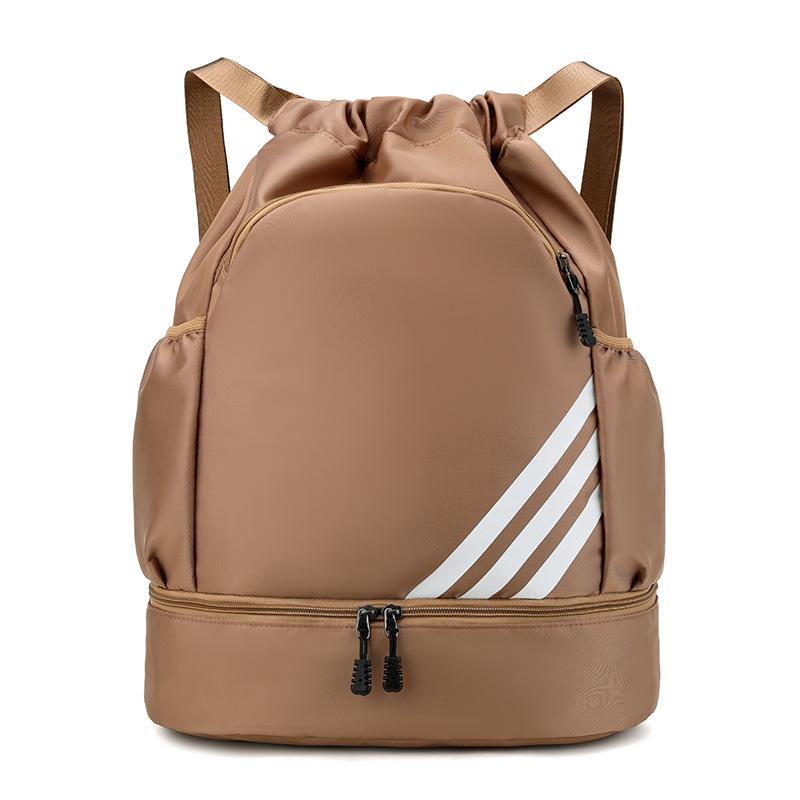 Women's Large Capacity Sports Drawstring Backpack with Shoe Compartment - Ideal for Basketball, Football, and Gym Use