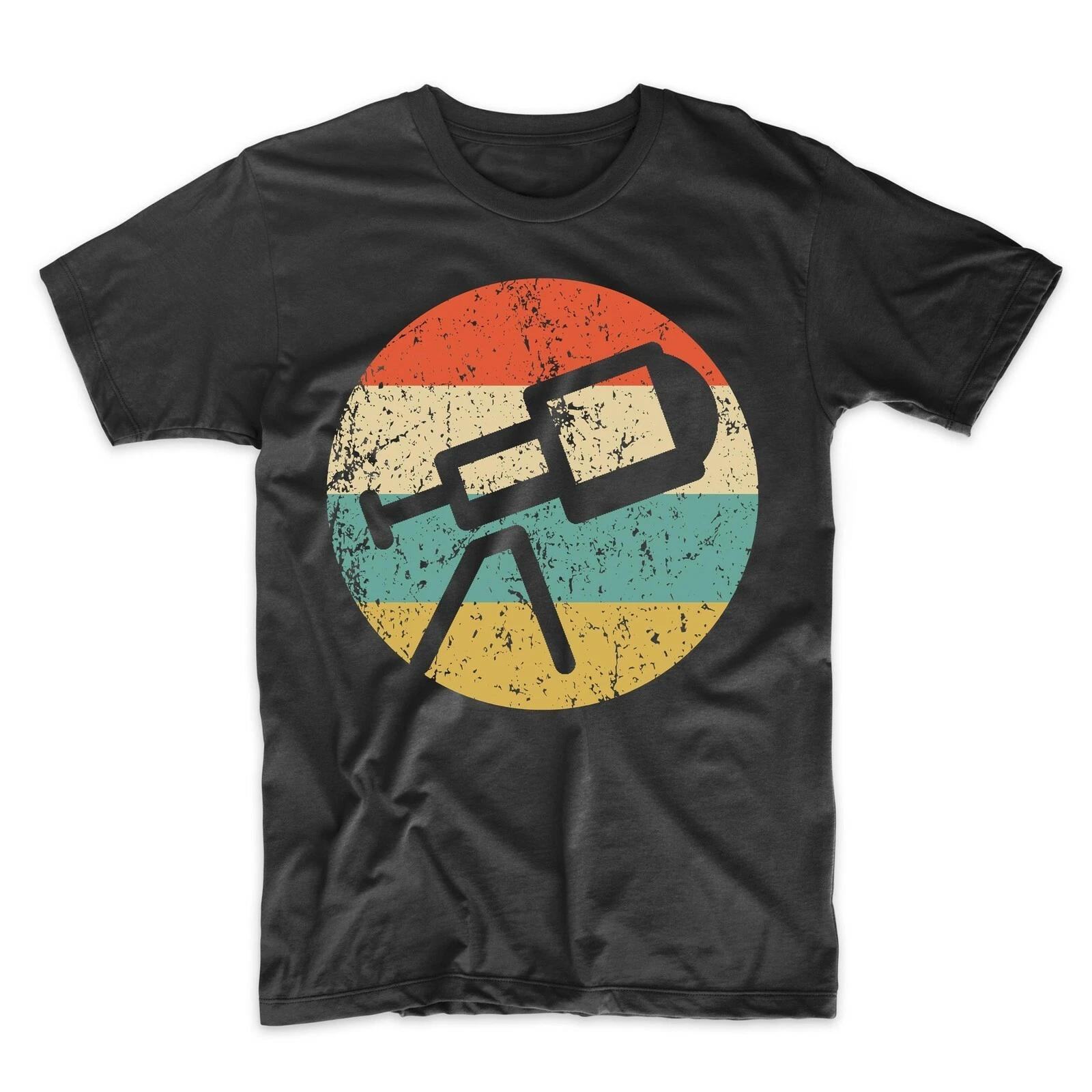 Мужская футболка Астрономия - Ретро-иконка Телескопа Космической Науки Футболка M