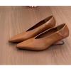 Comfortable Soft Leather Style Designer Shoes Women's Pointed Non-Slip Wedge Party Women's Shoes Outdoor Casual High Heels