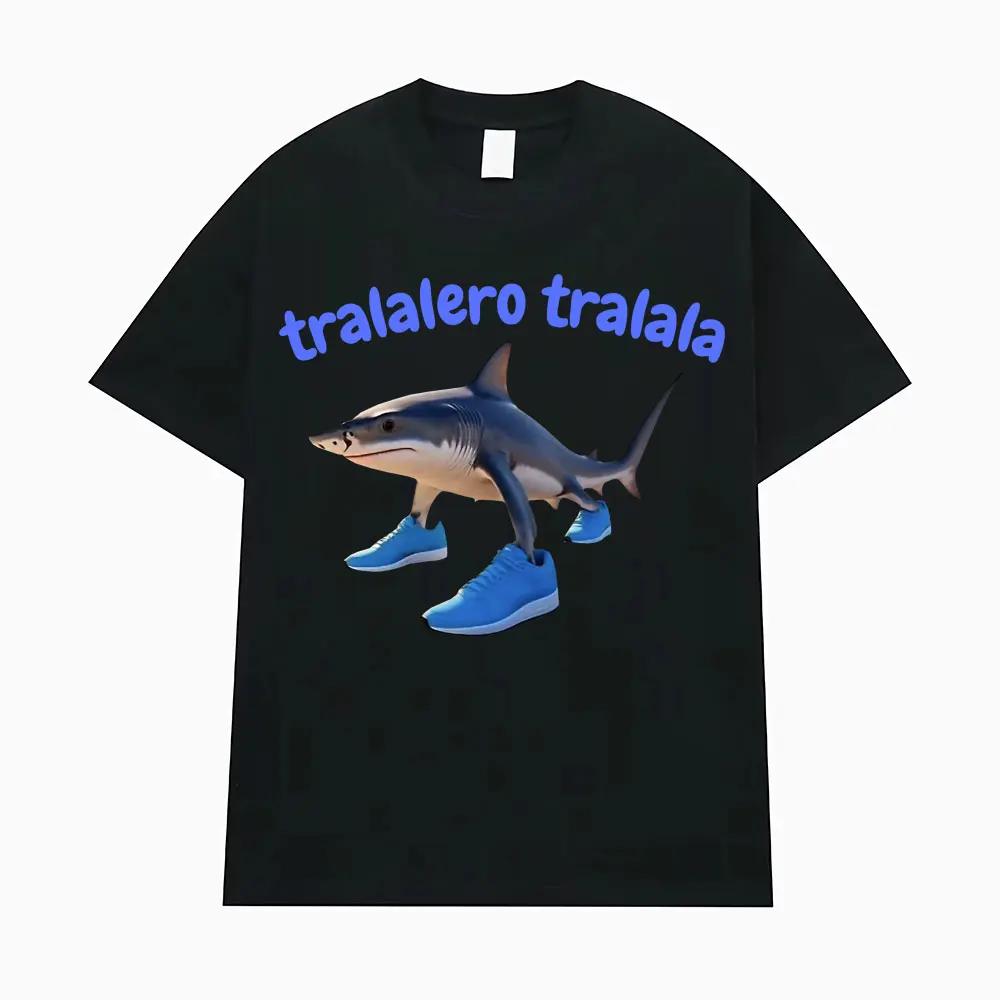 Tralalero Tralala Funny Shark Meme T-shirt Gifts Men Women's Fashion Gothic Vintage T-shirts Casual Humor T Shirt
