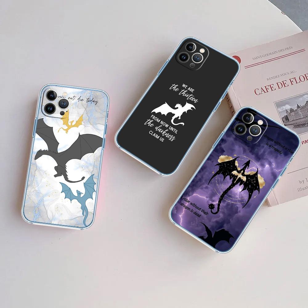 LO44 Fourth Wing Dragons Soft Shell Transparent Phone Case for Motorola Moto G7 G8 G9 G84 G85 G73 G24 G15 Z2 Play Power Plus