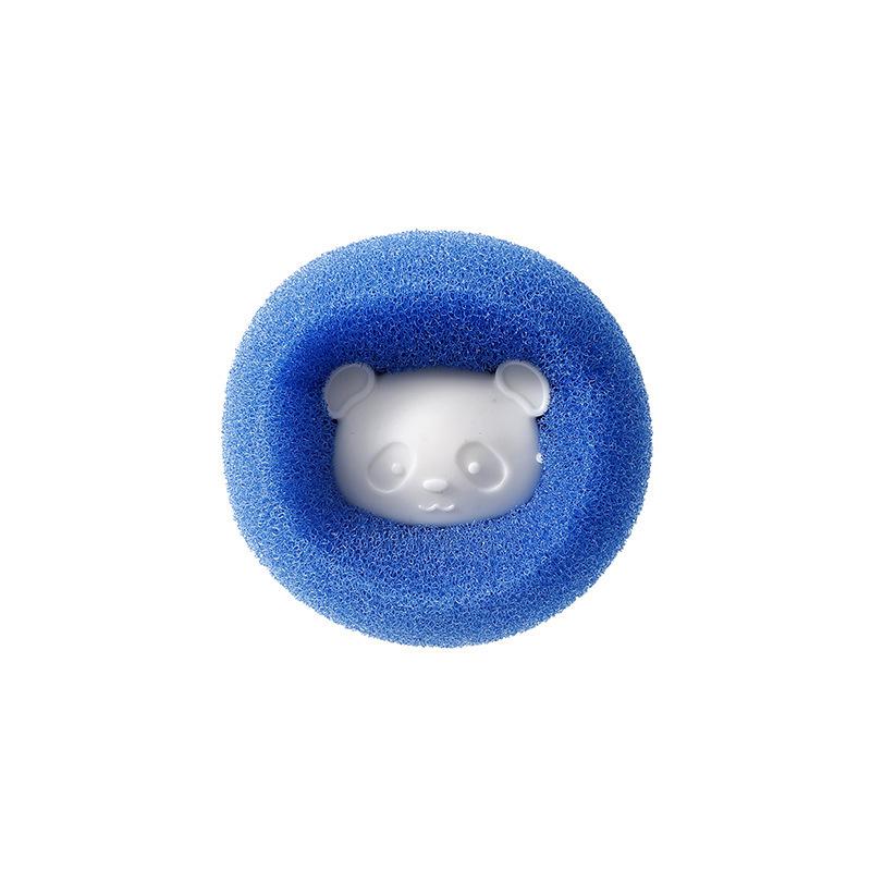 

Large-sized Washing Machine Sponge Cleaning Ball Lint Removal Anti-entanglement Laundry Cartoon Bear Drum Magic Laundry Ball синій