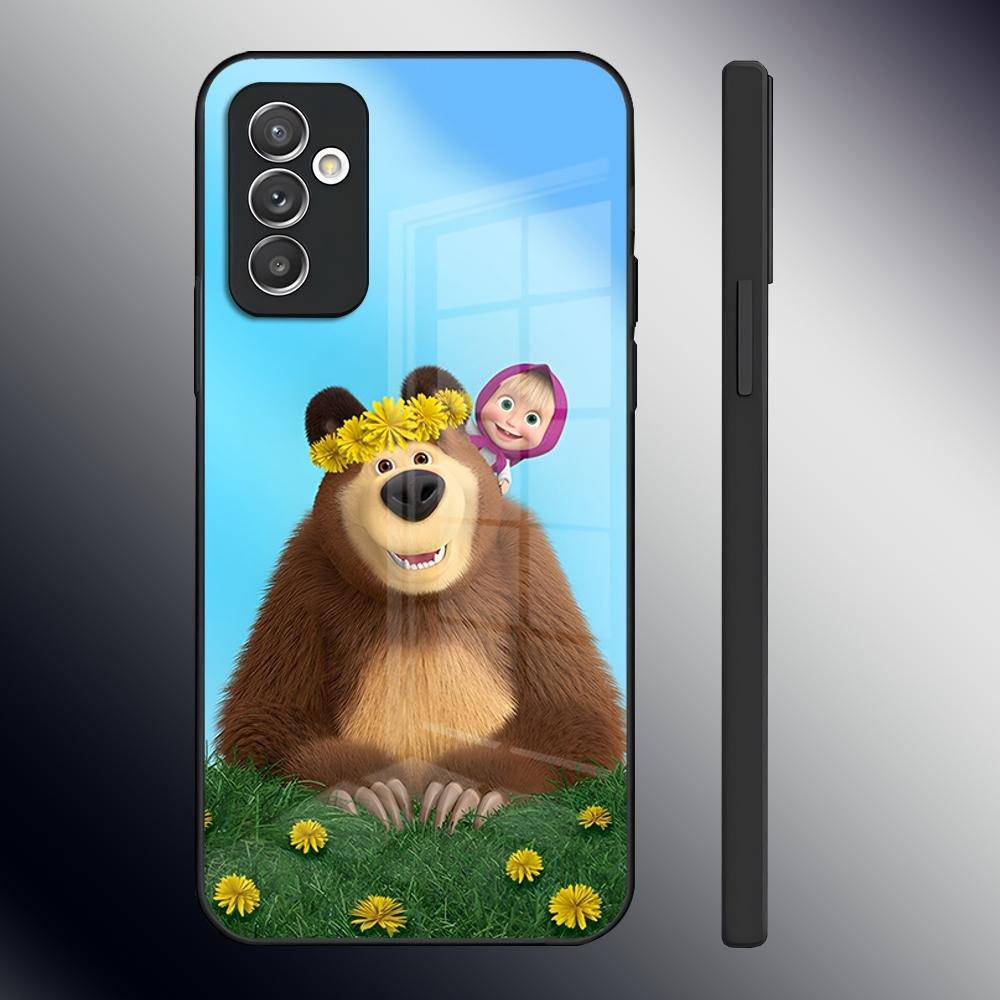 Cartoon M-Masha And The B-Bear Phone Case For Samsung S26 S24 Ultra S22 S23 S25 S20 Fe S21 Plus A16 A54 A34 A53 Glass Cover