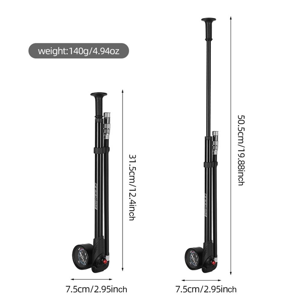 300PSI Bike Air Shock Pump Fits & Schrader Bike Tire Air Pump High Pressure Shock Pump for Front Fork Rear Suspension