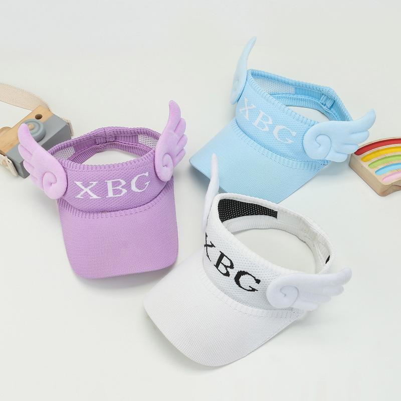Summer children's fashion open-top sun hat, cute cartoon large brim, UV protection, breathable baby sun hat