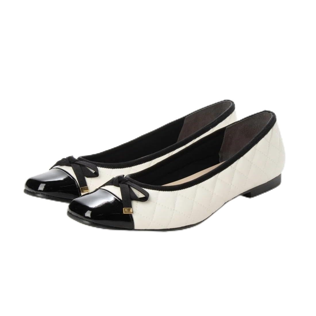 

Женские стеганые балетки IK Plus, размер 153, белая стежка/черный, размер E, 25,5 см, 2E