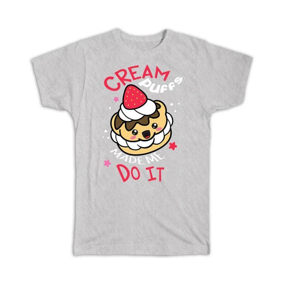 

Gift T-Shirt : Cute Cream Puff Funny Food Art Print For Kitchen Decor Home L