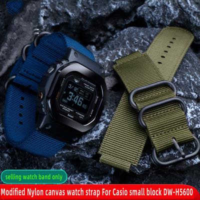 DW-H5600 Modified Waterproof Nylon Canvas Watch Strap Substitute G-SHOCK Casio Small Block DW-H5600 For Men Watch Strap 16mm