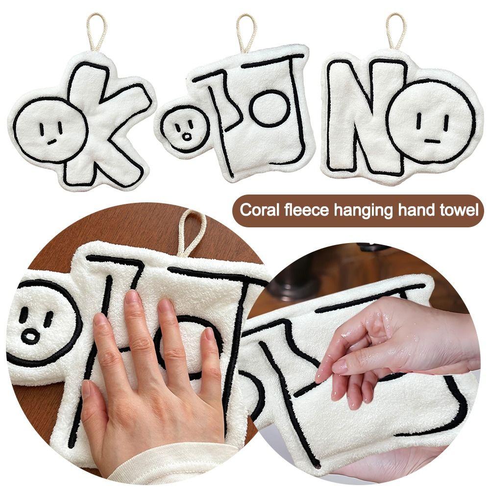 Cartoon Toilet Handkerchief Coral Fleece Washcloth Creative Bathroom Kerchief  for Kitchen&Bathroom