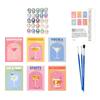 6 Pack Color By Number Painting Kits with Brush and Acrylic Paints Color by Numbers Kit DIY Oil Painting Set for Home Wall Decor