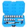 17/29PCS Core Ratchet Socket Wrench Kit Socket Set 12 Angle Penetrating Socket Heart Ratchet Socket Two-Way Wrench Set