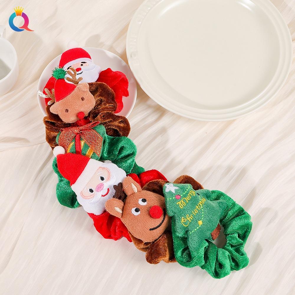 1 Pcs Christmas Headdress Plush Large Intestine Headband with High-end Feeling, Tied Hair Headband