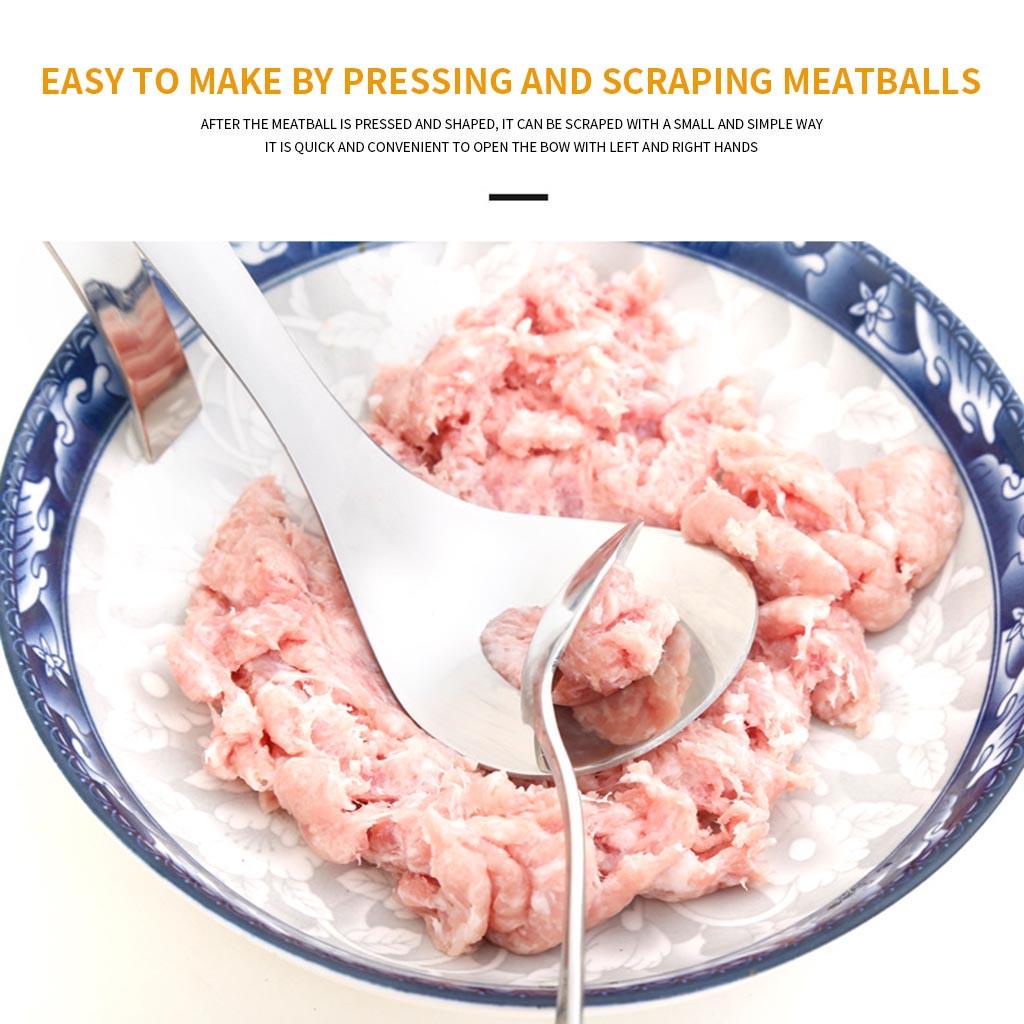 Meatball Maker Non-stick Stainless Steel Meat Spoon Utensil Baller Meat Kit