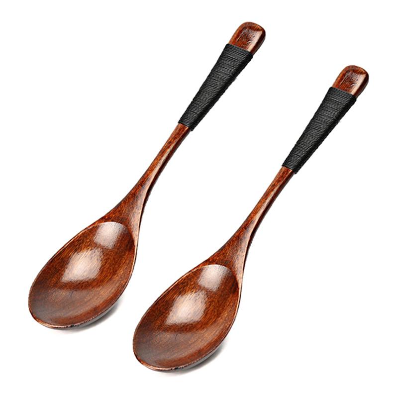 2 Pezzi Cucchiaio in Legno Giapponese Cucchiaio in Legno per Riso e Zuppa Set di Cucchiai in Legno da Cucina Per Mangiare Zuppa Dessert Cucchiaino Cucchiaio per Bambini Stoviglie