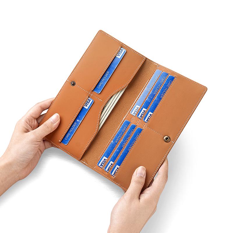 

Men s Crazy Horse Leather Trifold Wallet - Large Capacity Retro Clutch