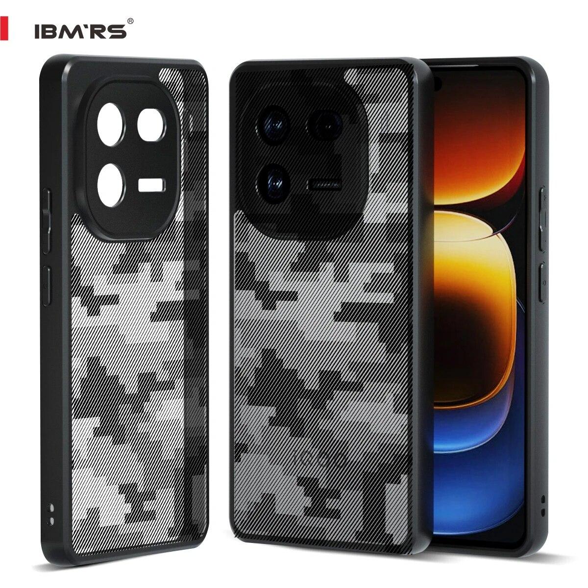 

(В комплекте ремешок на запястье)ИБМРС (Точные вырезы для объективов камер) Для vivo iQOO 12 противоударный чехол, прозрачный жесткий жесткий задник Advanced Camo защитный чехол lattice camo