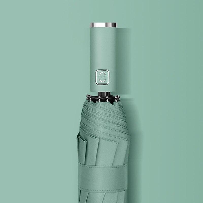 

Автоматический зонт от солнца, солнечный и дождливый деловой зонт для женщин, ветрозащитный складной зонт зелёный