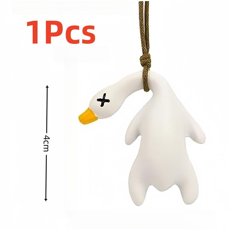 

1-5Pcs Creative Uv Color-Changing Roast Duck Pendants Toy Swing Duck Pendants Funny Rearview Mirror Car Ornaments Toy Gifts OneSize