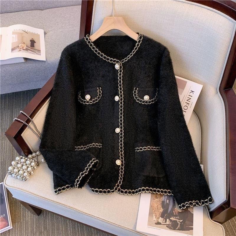 

Chic Versatile Fragrant Mink Sweater Cardigan 3XL (72.5-80 kg)