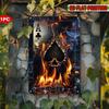 Ace Of Spades Metal Sign Vintage UV Print Iron Wall Art Home Bar Man Cave Decoration Pre Drilled Waterproof Weather Resistant