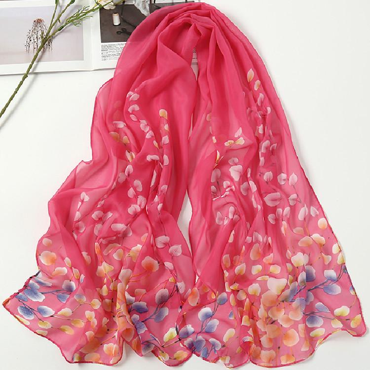 Spring/Summer New Women'S Silk Scarf 50 * 160cm Simulated Silk Twill Square Scarf Fashion Printed Large Square Scarf Professional Scarf