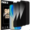 Lot-3 Tempered Glass Anti-spy for iPhone 17 Pro Max - BOOLING - Black