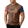 Men's Loose Fit Short Sleeve T Shirt Dad Flag Print Casual Summer Daily Wear Top for Father's Day and Independence Day
