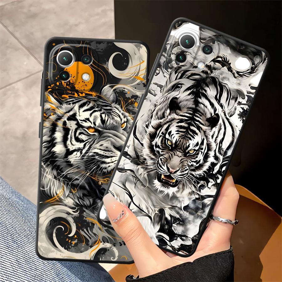 Cool Silver Tiger Funda Phone Cover Case for Xiaomi Mi 11T 12T Pro 12 10T 13 Lite 14 12X 11
