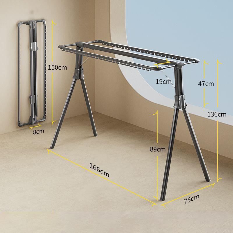 

Large Folding Drying Racks Portable Comforter Drying Rack Drying Racks Extendable Clothes Hanger Roof Clothes Hanger Balcony чёрный