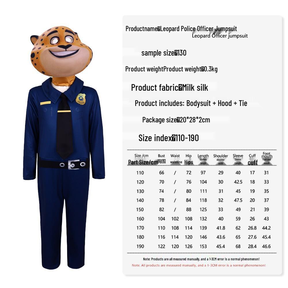 Cosplay kostým na téma Zootopia pro filmovou a anime párty představení