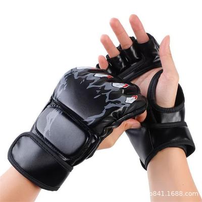 Adult Children's MMA Half-finger Boxing Gloves Thickened Sanda Fitness Sandbag Fighting Fighting Leakage Boxing Gloves
