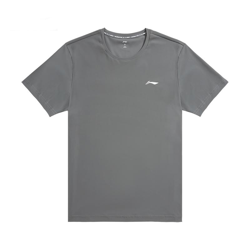 

Li-Ning Модная Простая Универсальная Повседневная Дышащая Удобная Спортивная Футболка с Коротким Рукавом Унисекс Топы Монетный Серый ATSU835-4 L