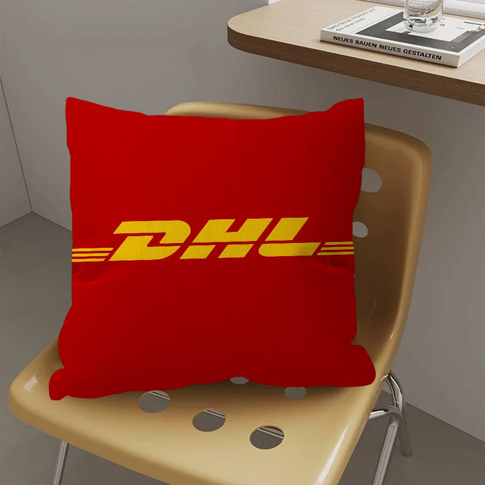 

Logistics Brand DDhl Pillow Covers Cartoon Sofa Decorative Home Doublesided Printing Short Plush Cute Cushion Cover 30x30 cm