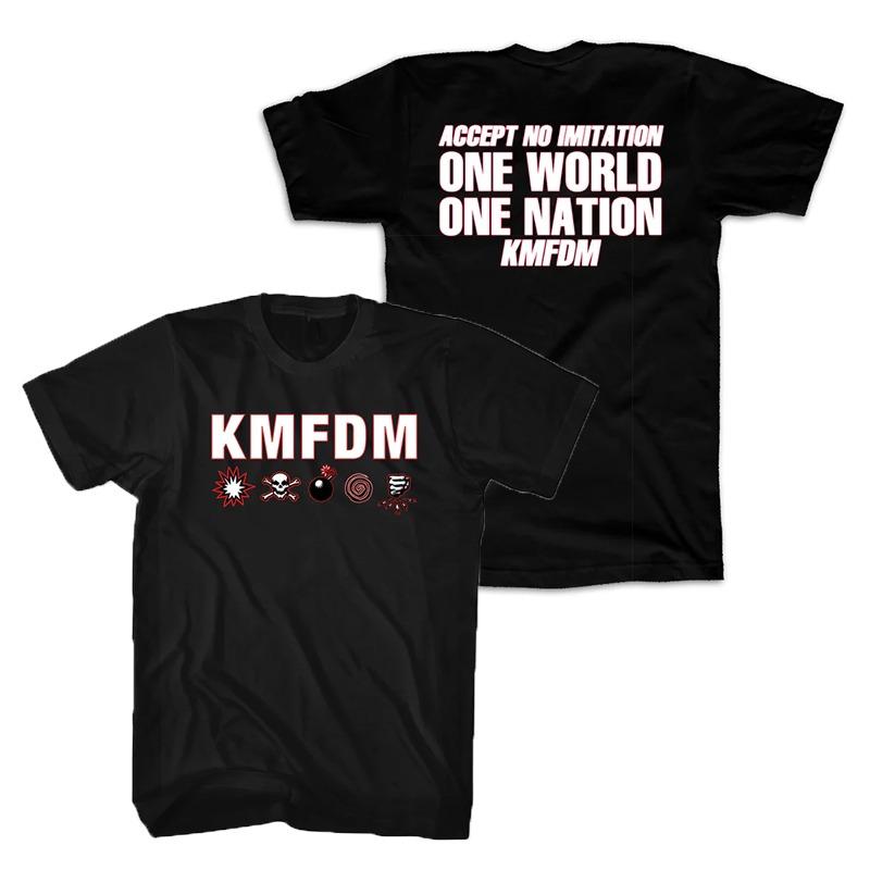 ZX Y2k KMFDM German Band Industrial Metal Rock American Retro Era High Street Oversized Mens and Womens Tshirts Short Sleeves M