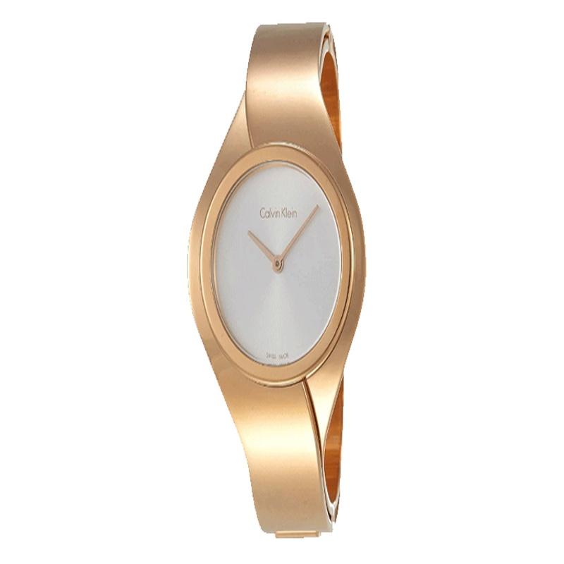 Calvin Klein / Senses Series Watch Quartz Movement Stainless Steel Strap 35mm Silver Dial Women's Watch 30 Meters Waterproof K5N2M626