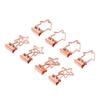 30 Stück Kleine Büroklammern Roségold Langlebiges Metall Stern- und Hausstil Hohle Binder-Clips für Dokumente Kleidung Papiere