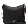 Ellie 26 Metallic Logo Zip Closure Refined Pebble Leather Tote Shoulder Crossbody Bag Medium Women Bags Black CU960-IMBLK
