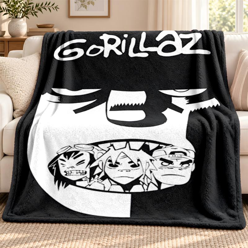 Gorillaz blanket Flannel Blanket Soft Cozy Plush Throw for Sofa Bed Lightweight Home Decoration Outdoor camping