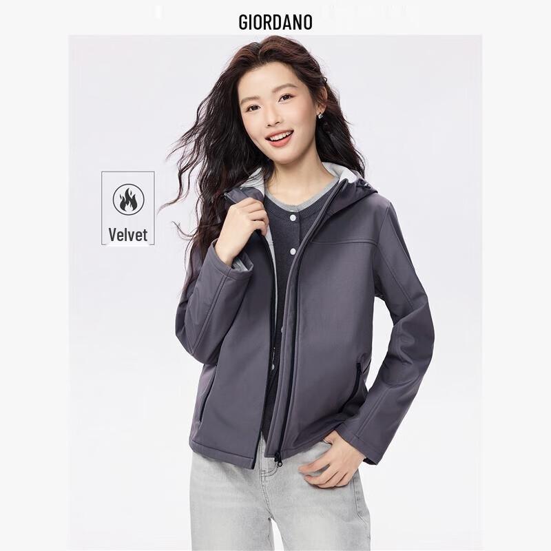 

Женская куртка софтшелл с флисовой подкладкой и капюшоном XL