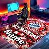 Custom Name Personalized FC Bayern Print Carpet, Versatile Home Decor Rug, for Playroom, Apartment, Balcony, Entryway, Hallway Gift