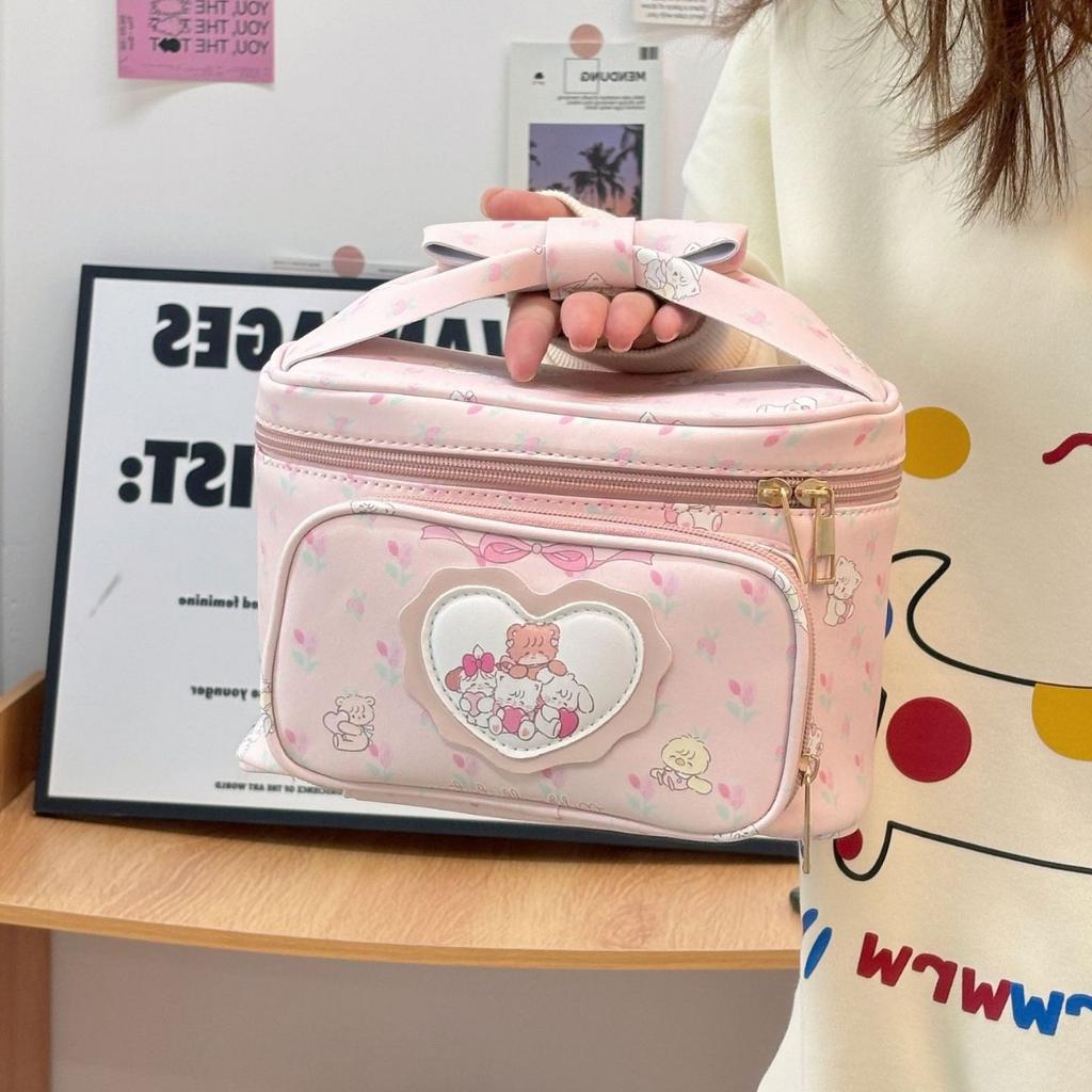 2024 New High-End Cute High-Value Handheld Girl Makeup Bag Large Capacity Travel Convenient Storage Bag
