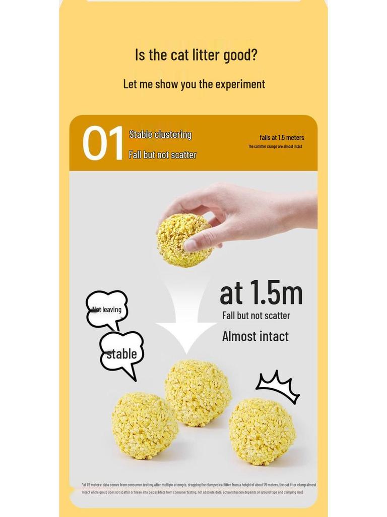 Xiaomi Tofu Cat Litter: Dust-Free, Clumping, Flushable, Small Particles.