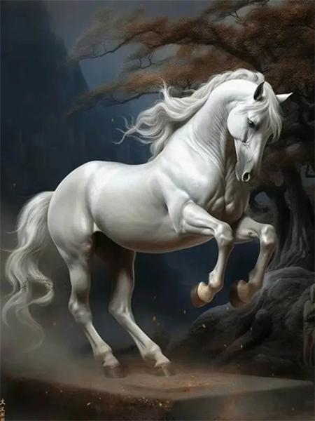 5D Diamond Painting New Arrivals Black Horse Full Round Embroidery Mosaic Animal Home Decor